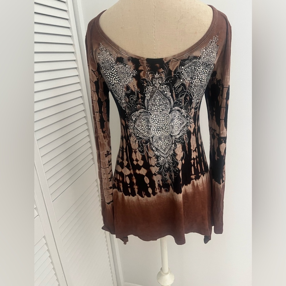 Tie Dyed Glittered top